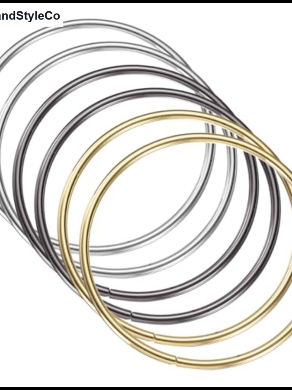 6pc Metal Purse Handles, Round Ring Bag Handle Replacement, DIY Handbag Hardware
